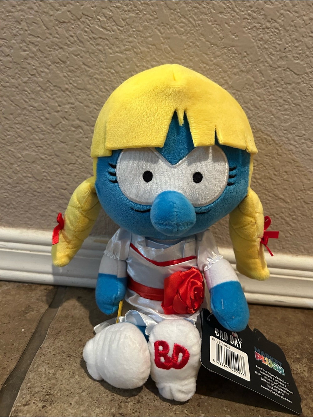 Smurfette Bad Day Soft Plush Toy Blood Market Plush Horror Halloween